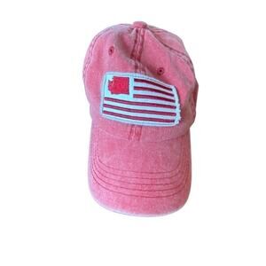 Home Free Pink Patriotic Flag Ball Cap O/S